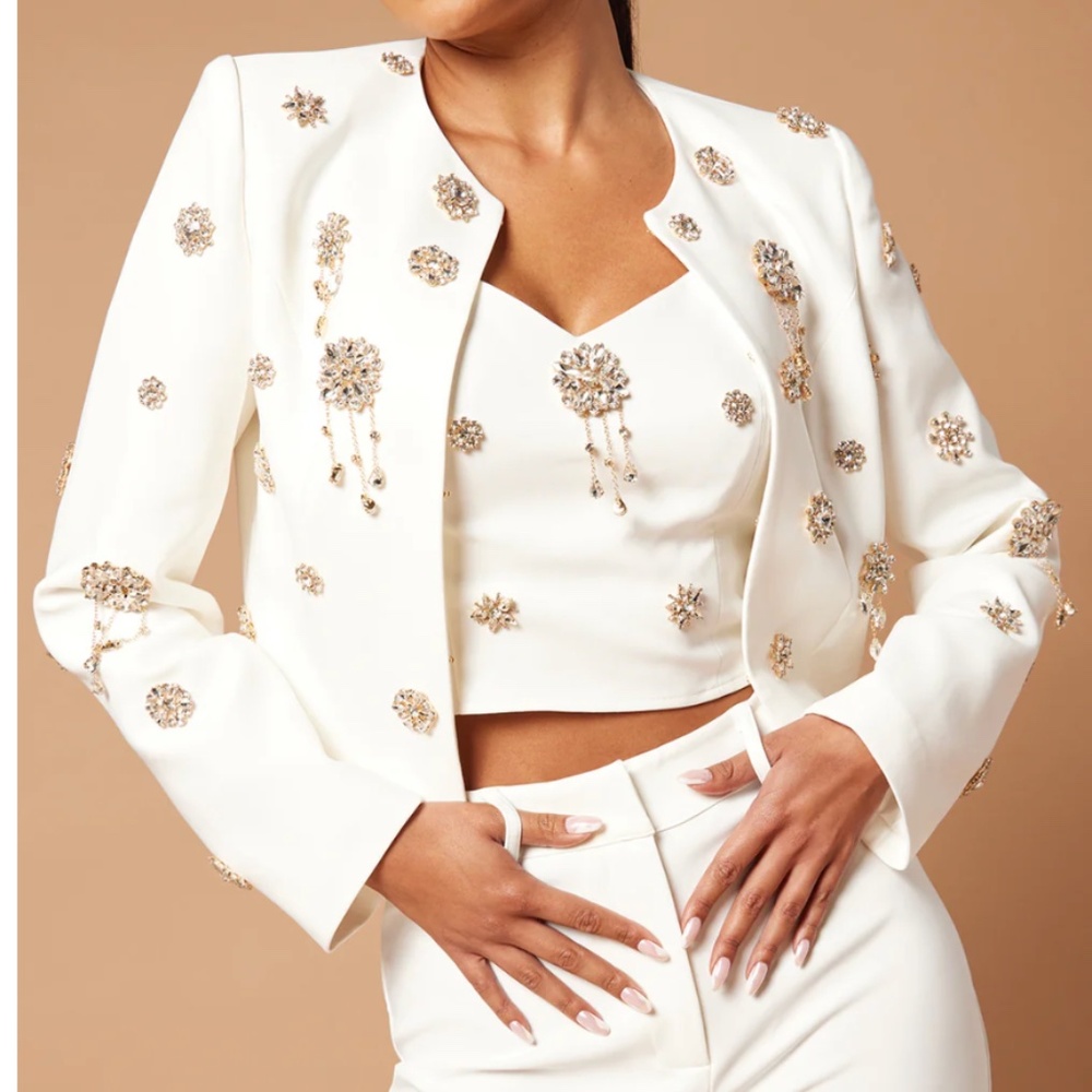 Embellished 3 Piece Pant Set - Picture 2 of 4
